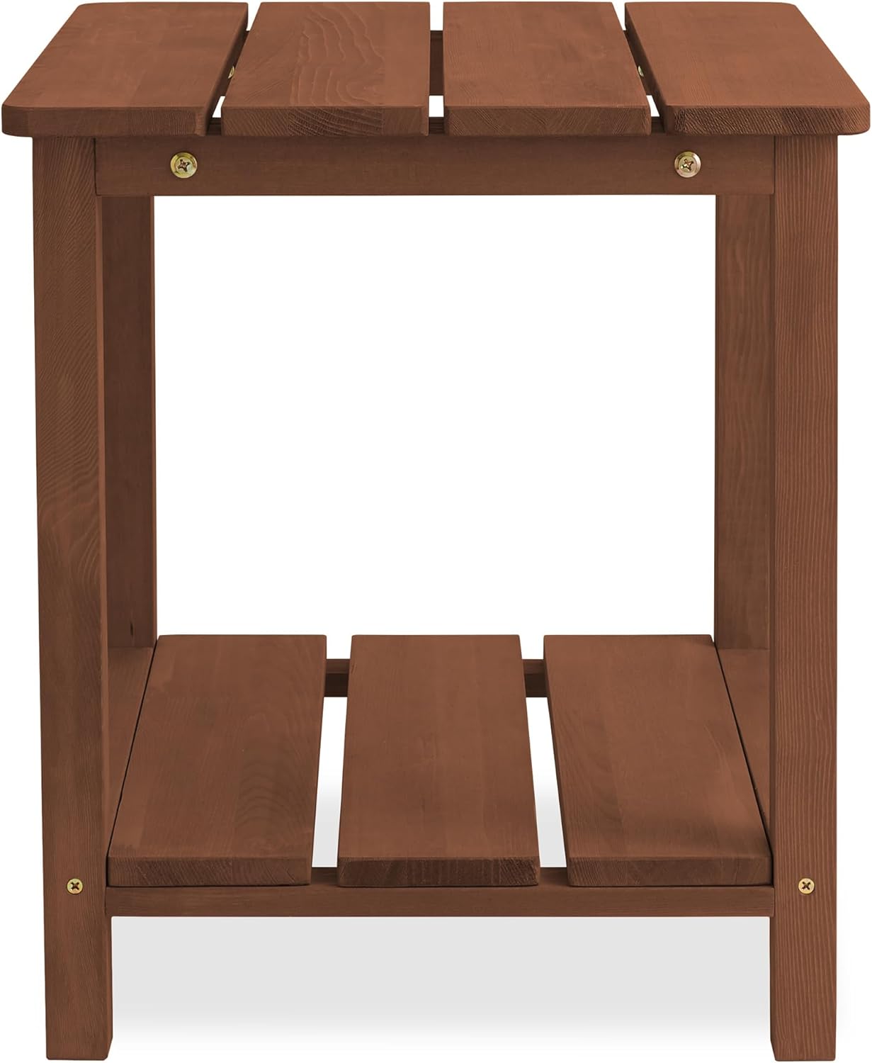 Casafield Adirondack Mesa auxiliar, mesa auxiliar de madera de cedro para exteriores con estante para patio, terraza, césped y jardín, color espresso
