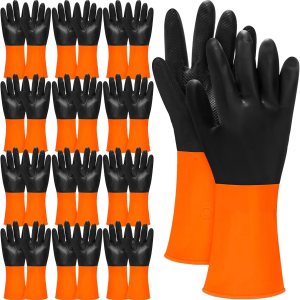 12 pares de guantes de látex industriales reutilizables resistentes a productos químicos, resistentes al ácido, aceite, álcali 12 pares de guantes de látex industriales reutilizables resistentes a productos químicos, resistentes al ácido, aceite, álcali