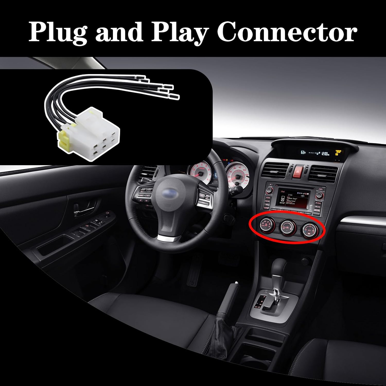 Enchufe manual de la unidad de control de CA del calentador para Subaru Forester 2014-2017 Impreza 2012-2017 Crosstrek 2013-2017 WRX 2015-2017,