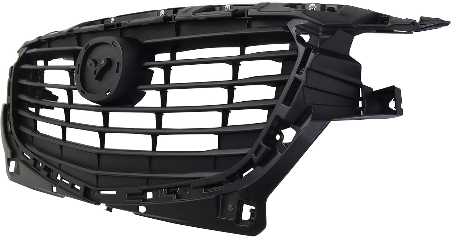 Evan-Fischer – Conjunto de parrilla compatible con Mazda CX-3 texturizado 2016-2018 con carcasa e inserto gris oscuro – CAPA