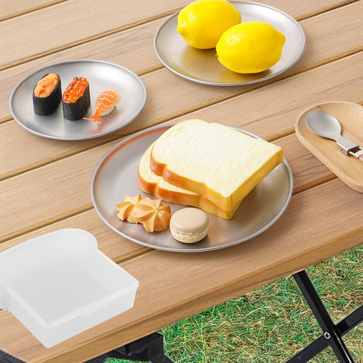 mollensiuer 2 cajas de sándwich en forma de tostada, soporte de sándwich de plástico, recipientes de almacenamiento de alimentos con tapa, lonchera