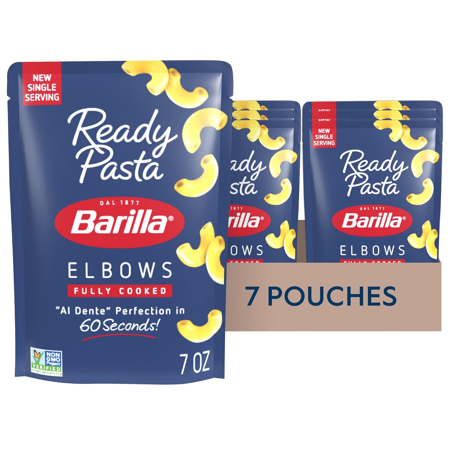 Barilla Ready Pasta, codos, bolsa de 7 onzas (paquete de 7)
