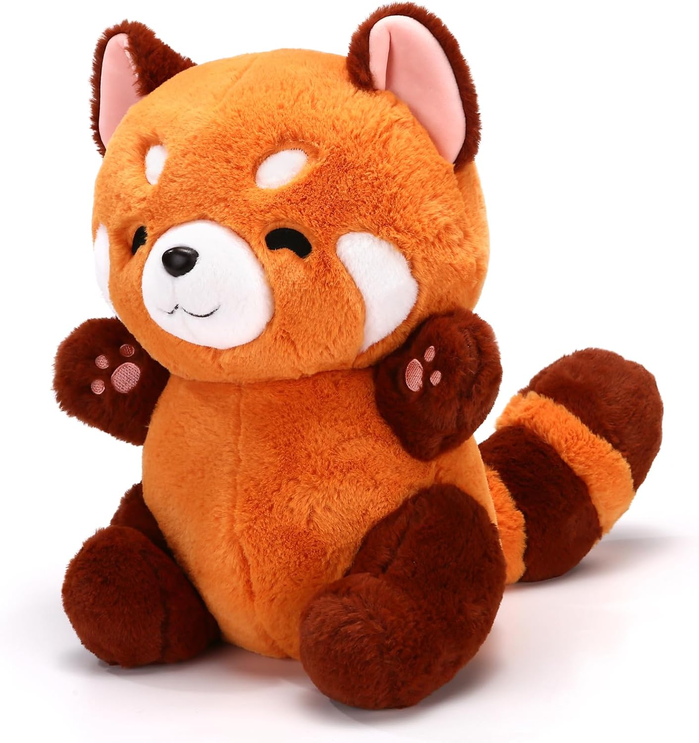 Peluche de panda rojo, lindo panda rojo, regalo para novia, cumpleaños, cumpleaños de 13.7 pulgadas, panda rojo