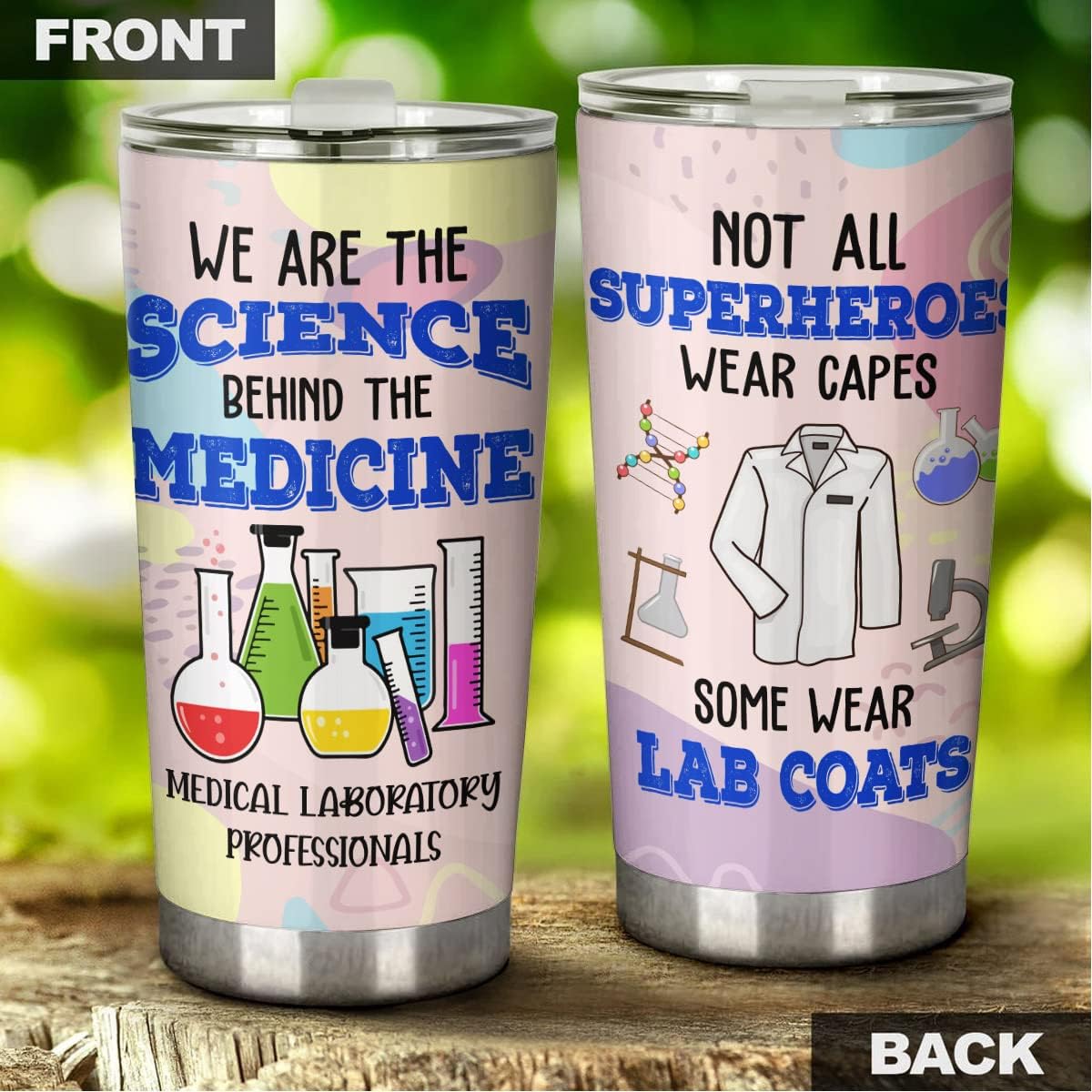 Vaso de tecnólogo médico de acero inoxidable de 20 onzas, regalo de ciencia de la medicina para cumpleaños, Navidad, regalos de semana de