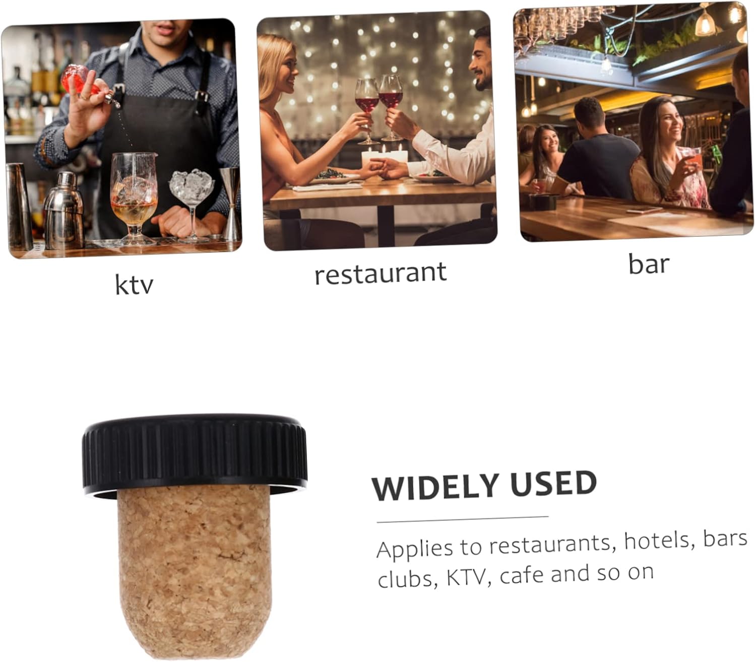 UPKOCH Sellador al vacío de corcho para botellas de vidrio Sous Vide con tapas, bebidas a granel, corchos de vino, tapones de corcho a granel,