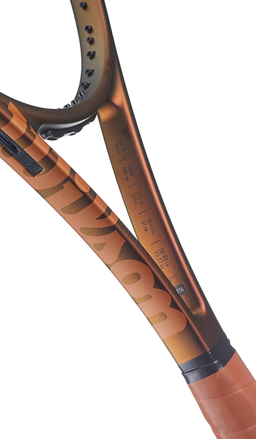 Wilson Pro Staff X v14 – Raqueta de tenis con cuerda de raqueta Syn Gut de 0.56 oz a tensión de rango medio en tu elección de colores, potencia