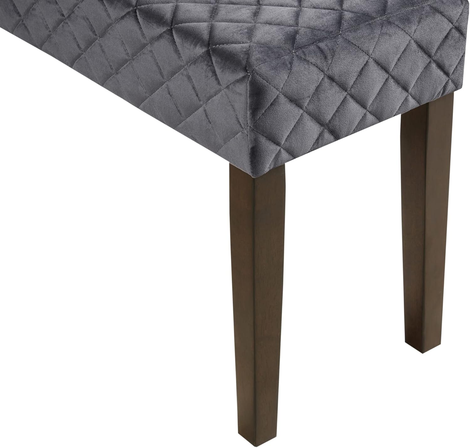 510 DESIGN Cheshire – Banco decorativo para dormitorio, diseño marroquí acolchado de diamante, reposapiés otomano acolchado para sala de estar,