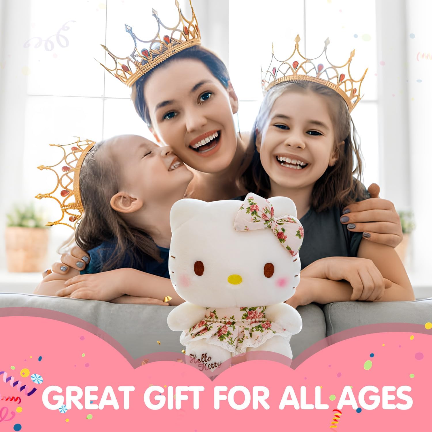 Juguetes de peluche de gatito, figura de almohada de dibujos animados de 15.7 pulgadas, gran regalo para Navidad, Pascua, fiesta de cumpleaños, Año