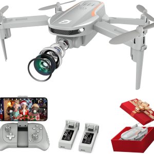Ficinto Drone cuadricóptero plegable FPV 1080P con cámara, para adultos, niños, principiantes, giros 3D, retención de altitud, modo sin cabeza, 2 Ficinto Drone cuadricóptero plegable FPV 1080P con cámara, para adultos, niños, principiantes, giros 3D, retención de altitud, modo sin cabeza, 2