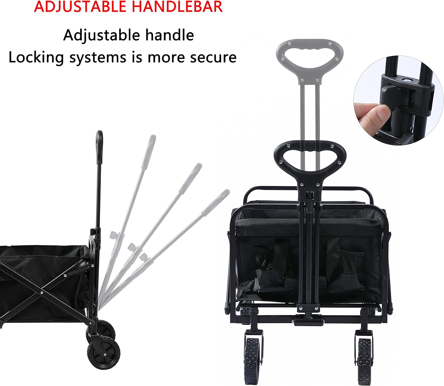 Carro plegable plegable, capacidad de peso de 360 libras, carrito multifuncional para exteriores, adecuado para camping, picnic, compras, viajes al