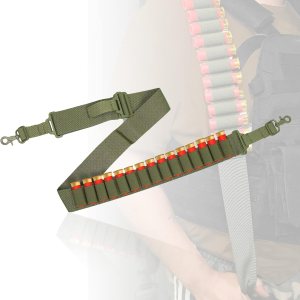 Escopeta de 15 agujeros, cabestrillo de dos puntos, calibre 1220, bandolier, ajustable, elástico, nailon, accesorio QD Escopeta de 15 agujeros, cabestrillo de dos puntos, calibre 1220, bandolier, ajustable, elástico, nailon, accesorio QD