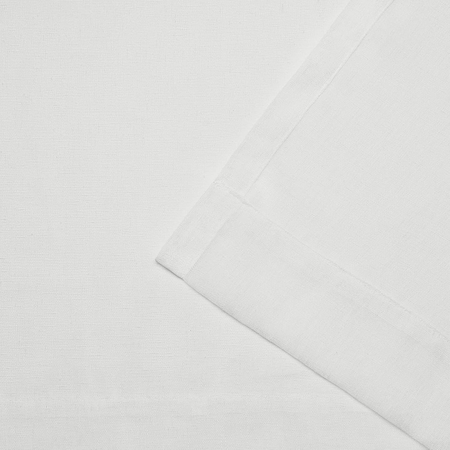 Exclusive Home – Par de paneles de cortinas belgas transparentes con pestañas ocultas en la parte superior, 50 x 108 pulgadas, copo de nieve