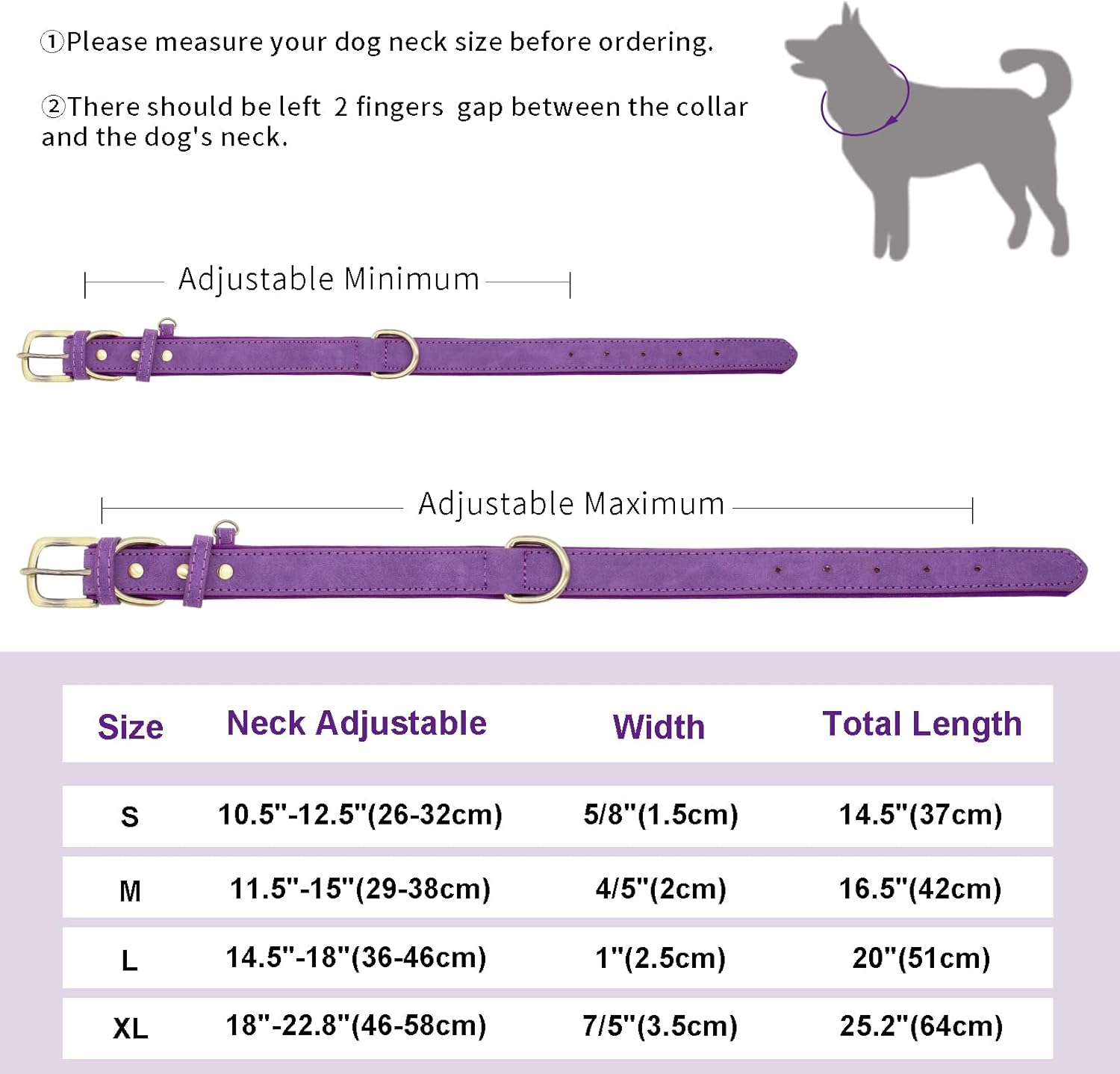 SUFEI Collar de cuero suave acolchado para perro, transpirable, ajustable, impermeable, collar táctico para mascotas con hebilla de metal duradera