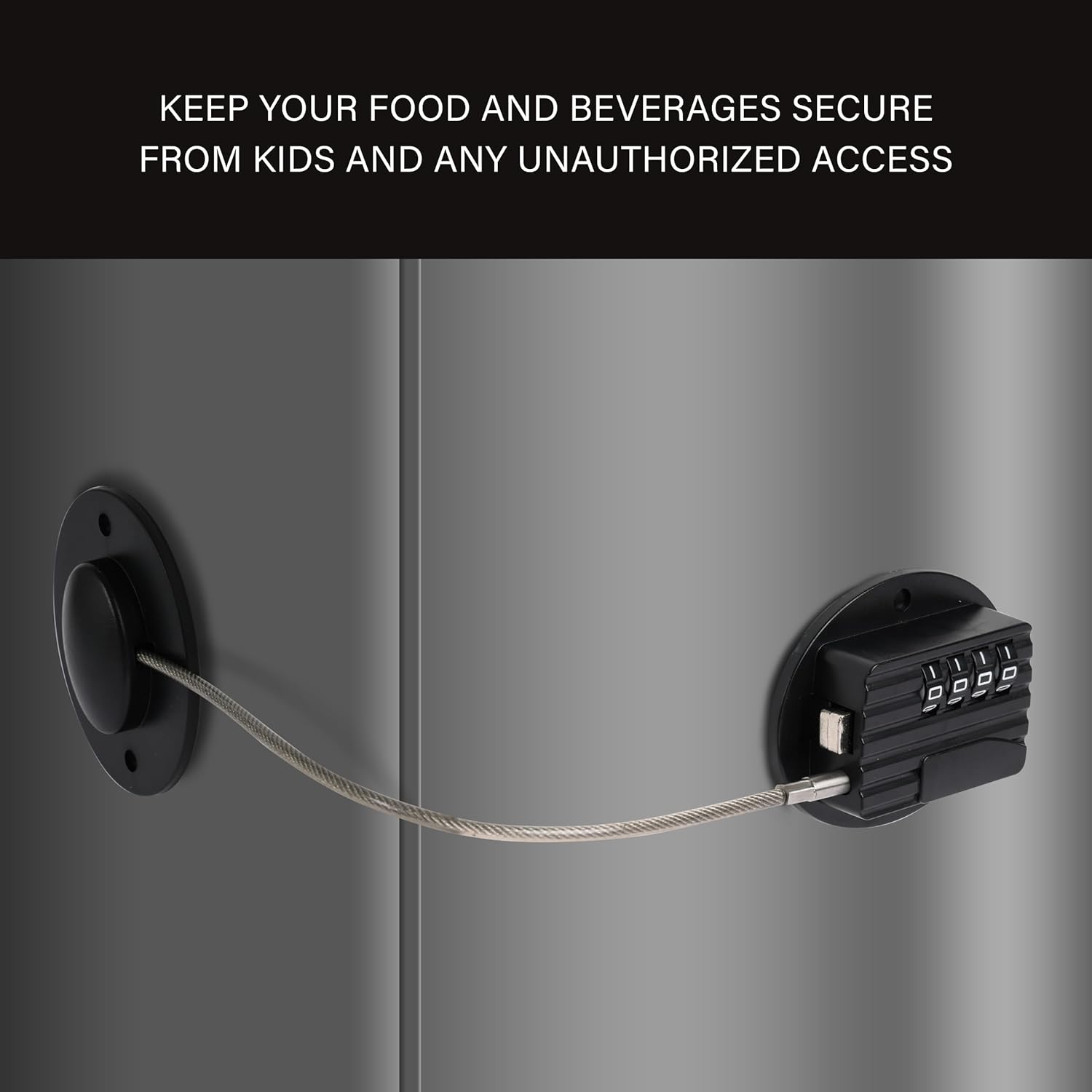 Bolt Dropper Cerradura para refrigerador – Cerradura de seguridad para niños con adhesivo – Cerradura de combinación fácil de usar – Protege los