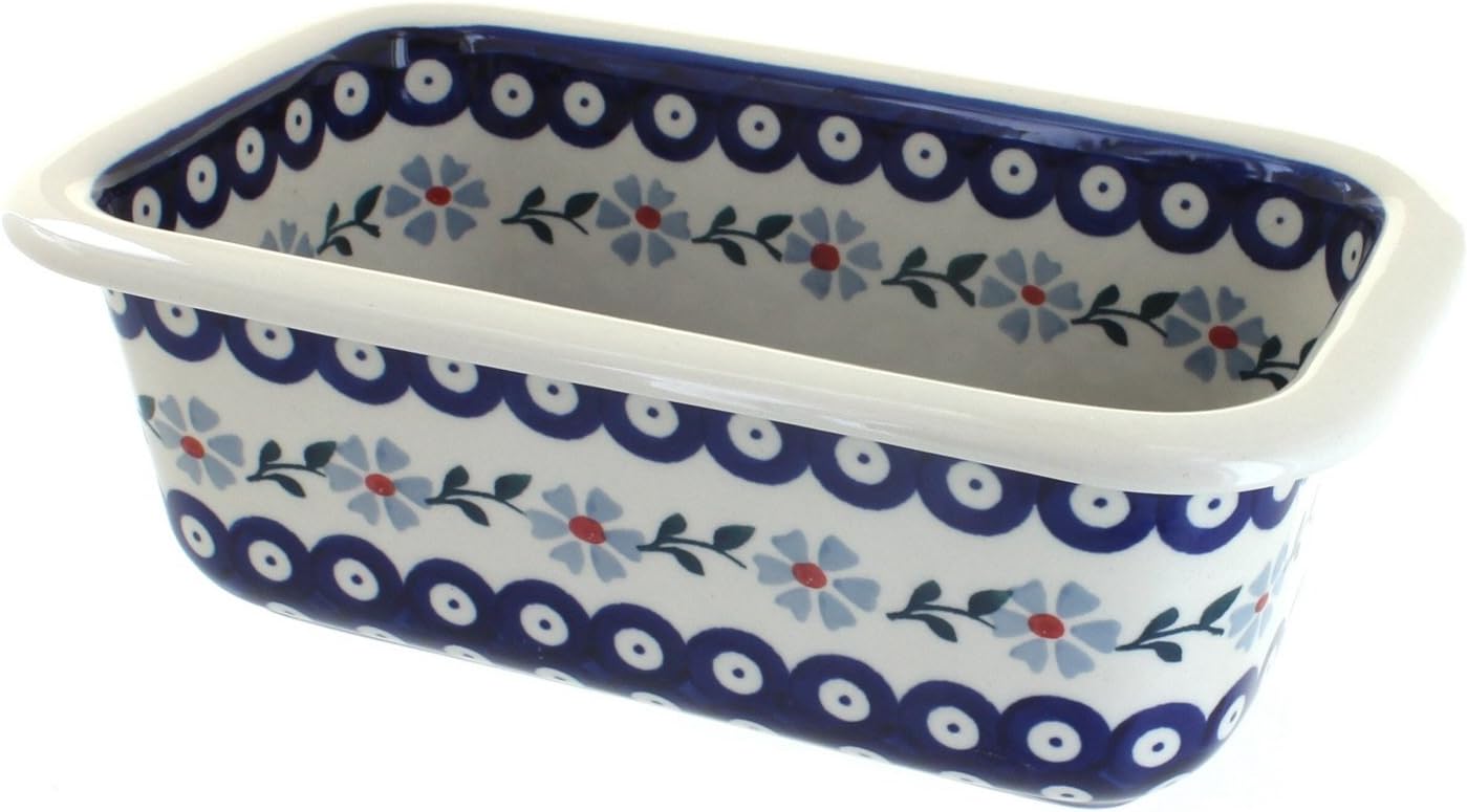 Blue Rose Polaco Cerámica Azul Violeta Pan Panadero