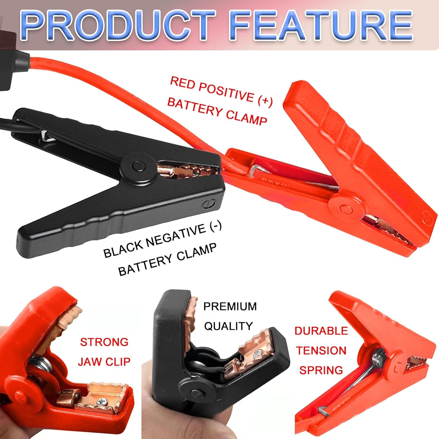 EC5 – Cable de arranque para batería de automóvil, cable de arranque EC5, abrazaderas de cocodrilo, accesorios de batería de repuesto automotriz
