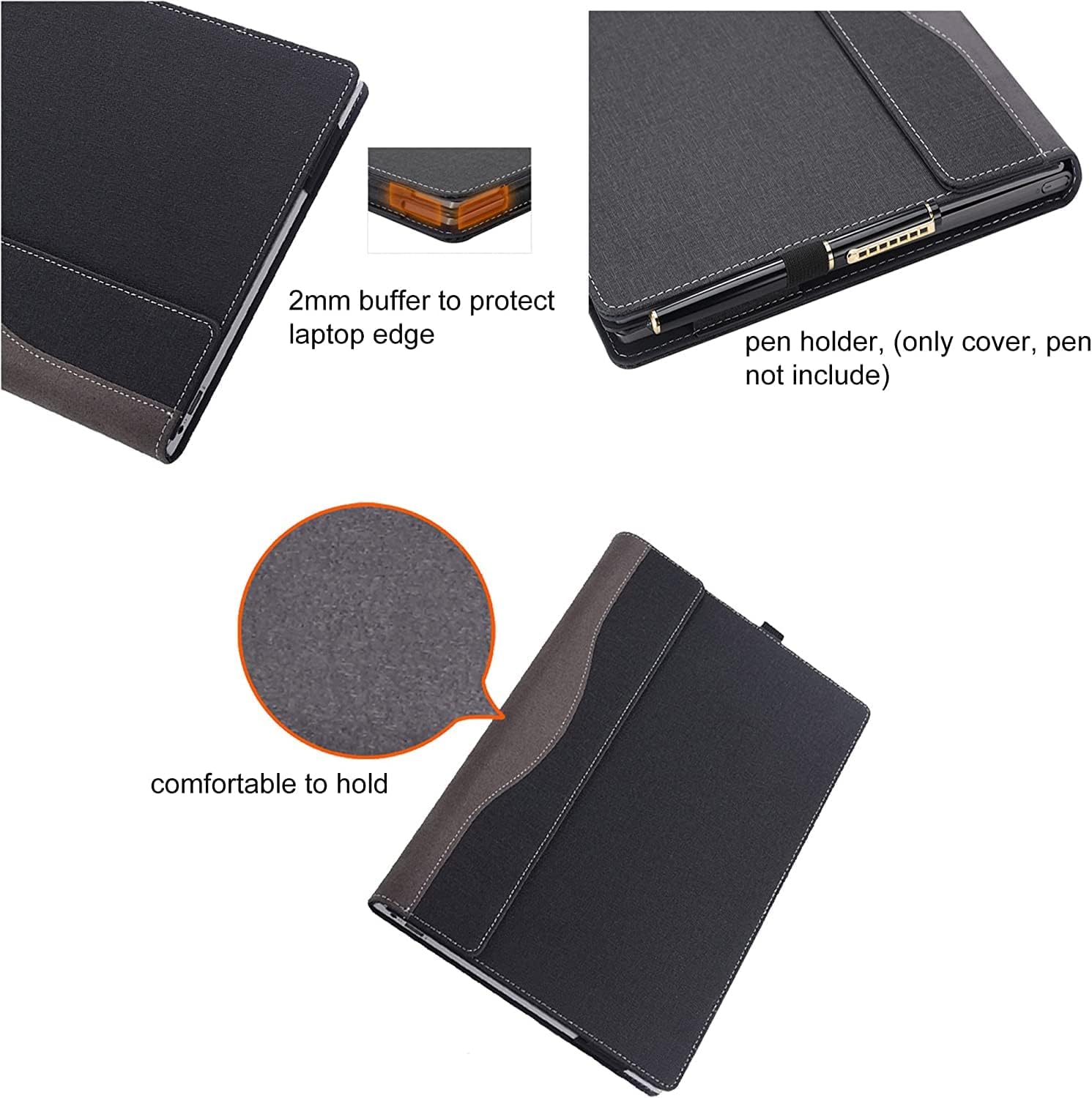 WODBAO Funda para portátil Samsung Galaxy Book3 Pro funda Galaxy Book3 ultra16 a prueba de caídas para computadora de negocios Funda de cuero Shell