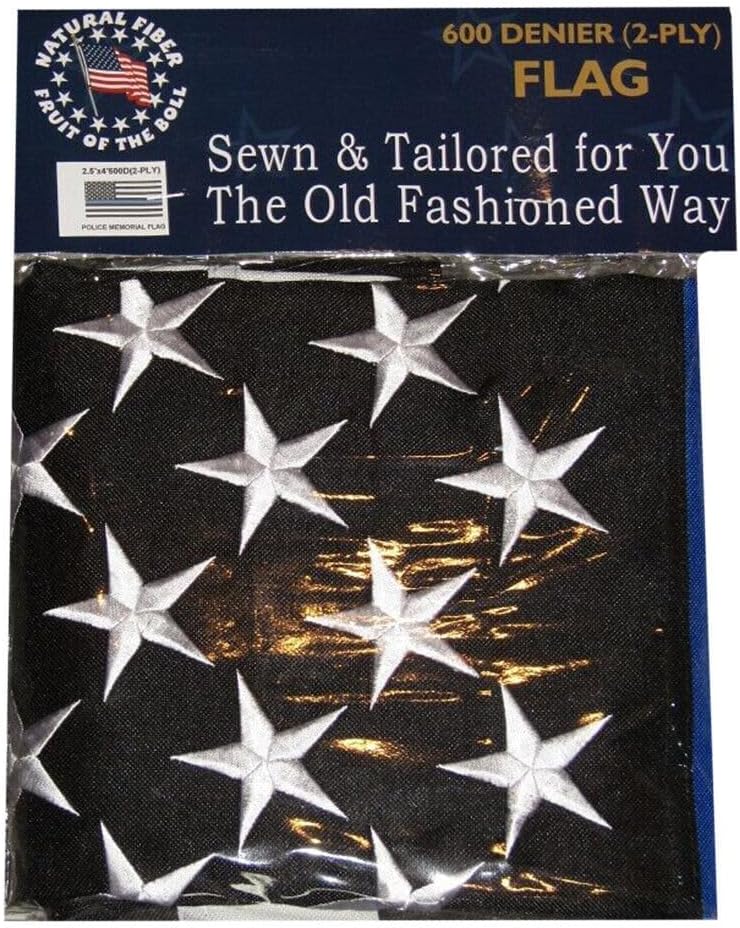 Premium 2.5×4 Embroidered USA Memorial 600D 2ply Nylon Flag 2.5’x4′ Grommets