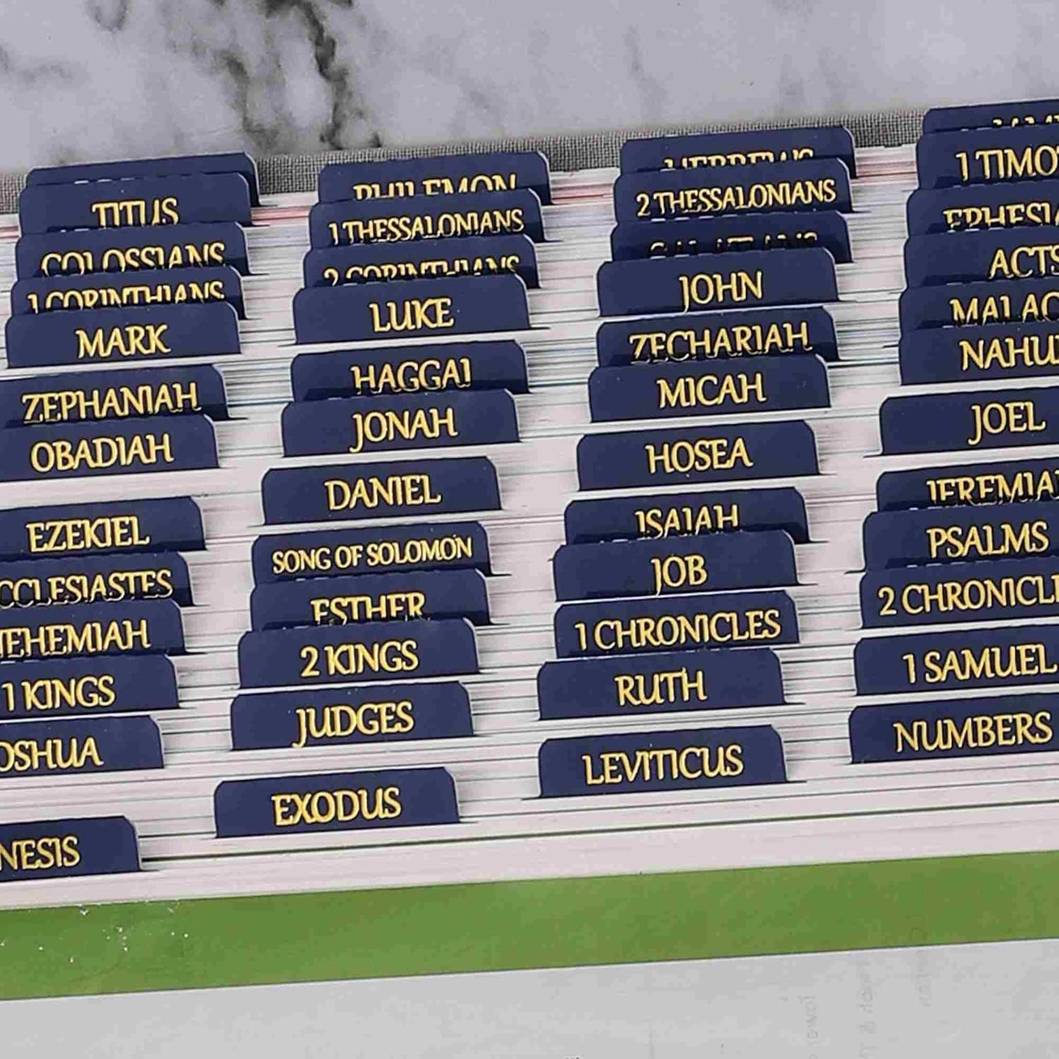 Pestañas laminadas para la Biblia, calcomanías de impresión grande de reposicionamiento, pestañas bíblicas fáciles de leer y aplicar para mujeres y