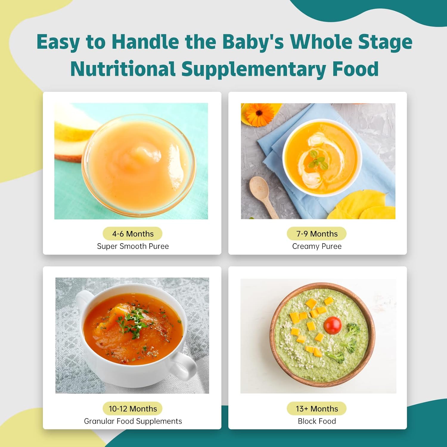 Fabricante de alimentos para bebés, juego 17 en 1 para alimentos para bebés, alimentador de alimentos para bebés, chupete, regalo esencial para