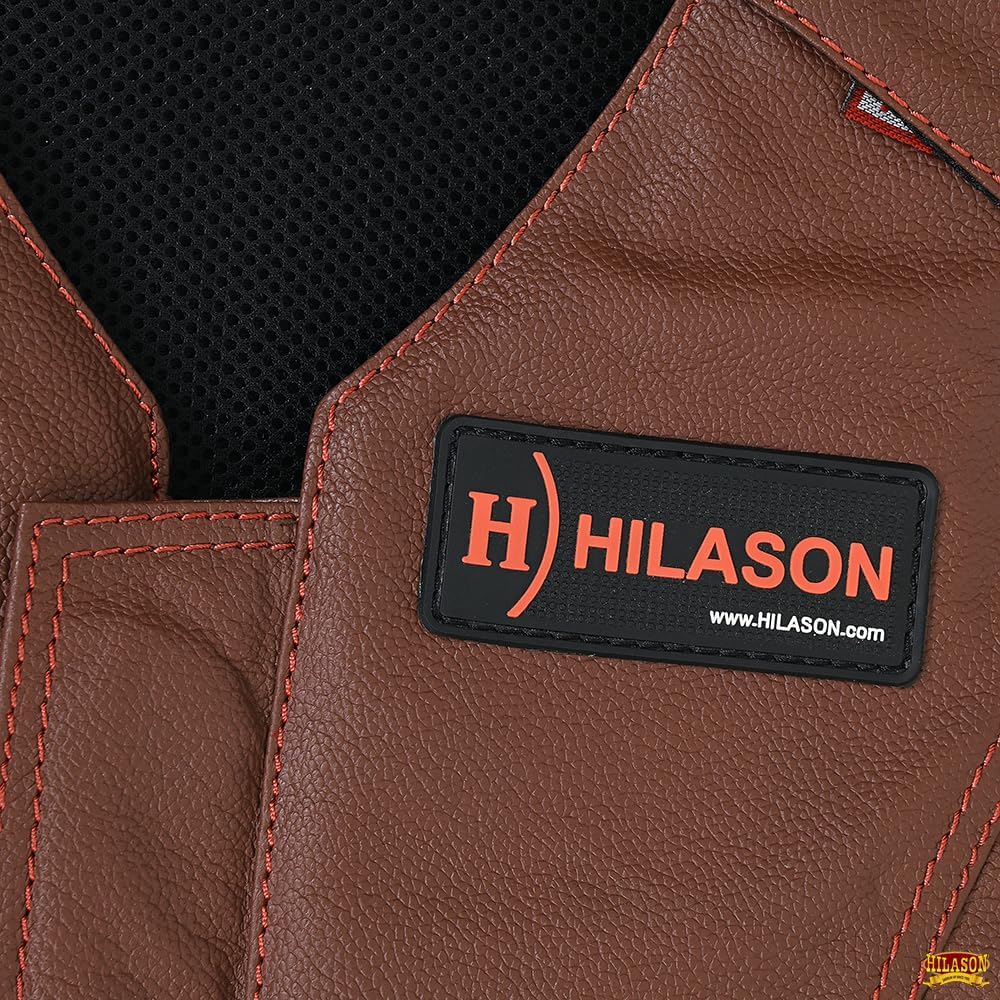 HILASON Equestrian Horse Riding Vest Safety Protective Leather Maroon  Bull Riding Gear  Horse Riding Protective Vest