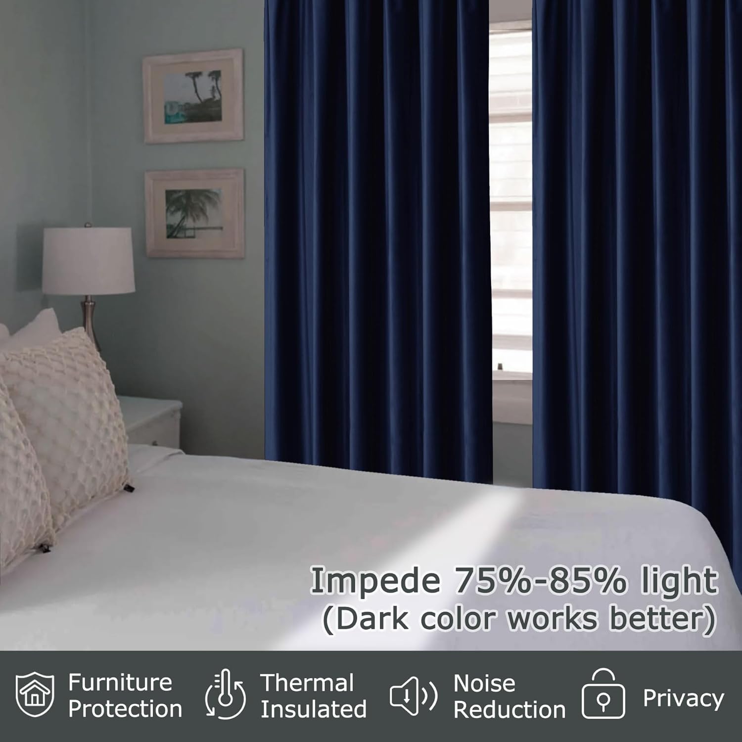 Cortinas de terciopelo de 132 pulgadas de largo, cortinas de oscurecimiento de habitación para ventanas altas y altas, paneles de ventana con