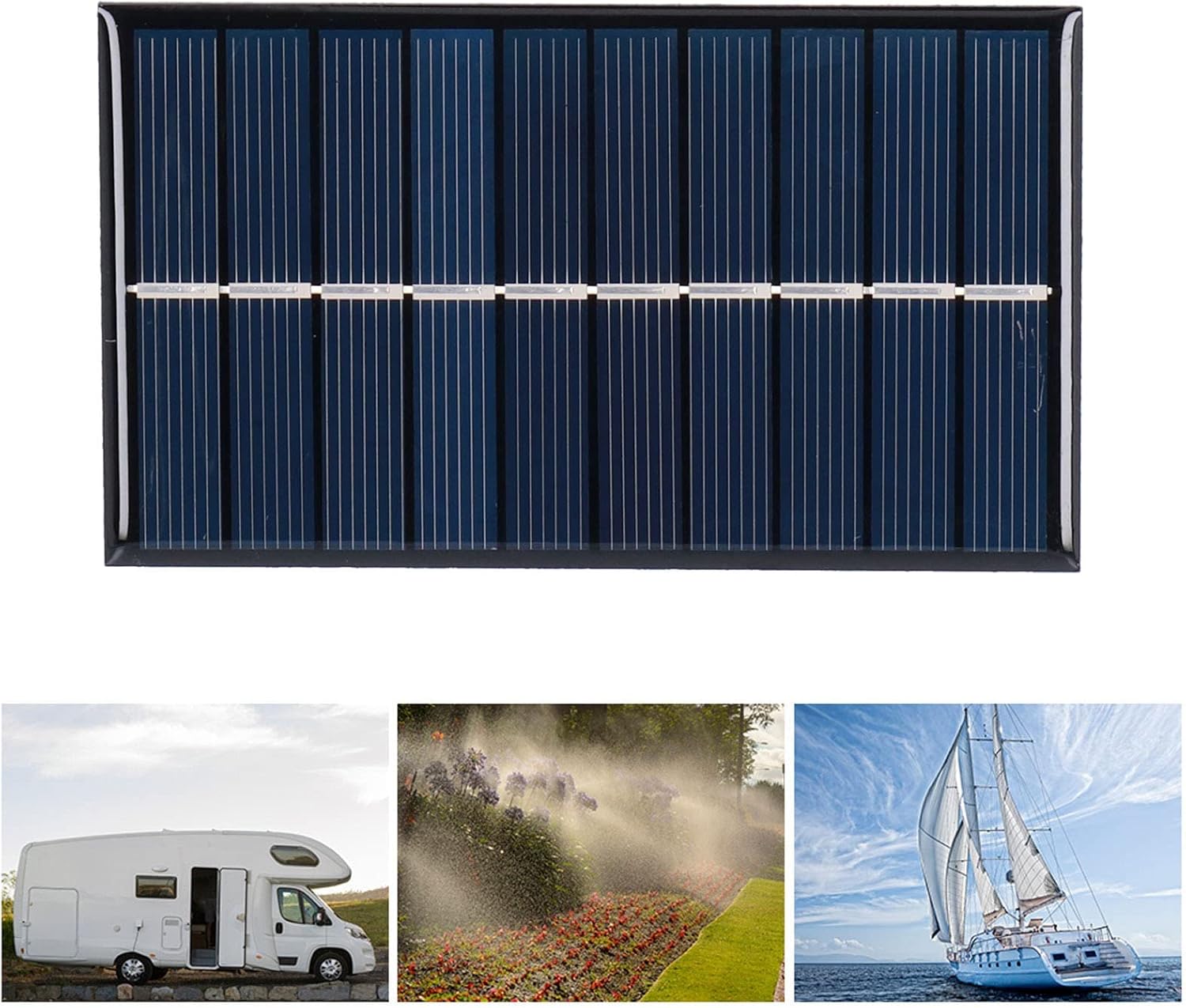 1.2W 5V Tablero de carga solar de silicio policristalino Panel solar portátil para barcos aviones cría RV actividades de camping