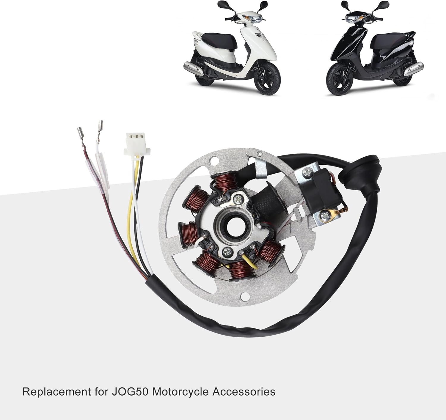 GOOFIT 5 alambres 7 bobinas de encendido magneto estator reemplazo para 2 tiempos AC JOG 50cc 90cc 2T 1E40QMB scooter chino ciclomotor piezas