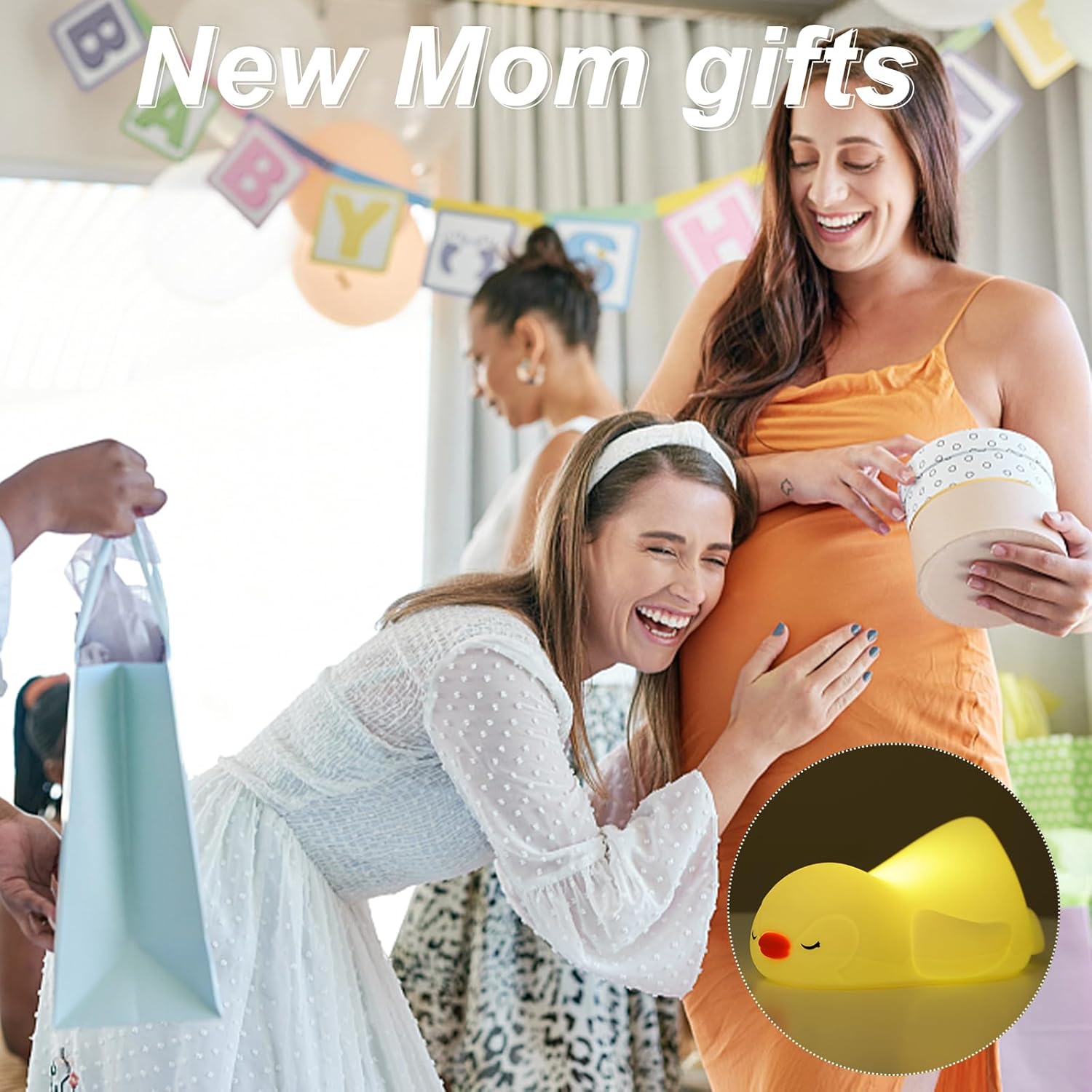 Nuevos regalos para el día de la madre, luz nocturna para lactancia materna, luz suave con control remoto y atenuación y temporizador y recargable,