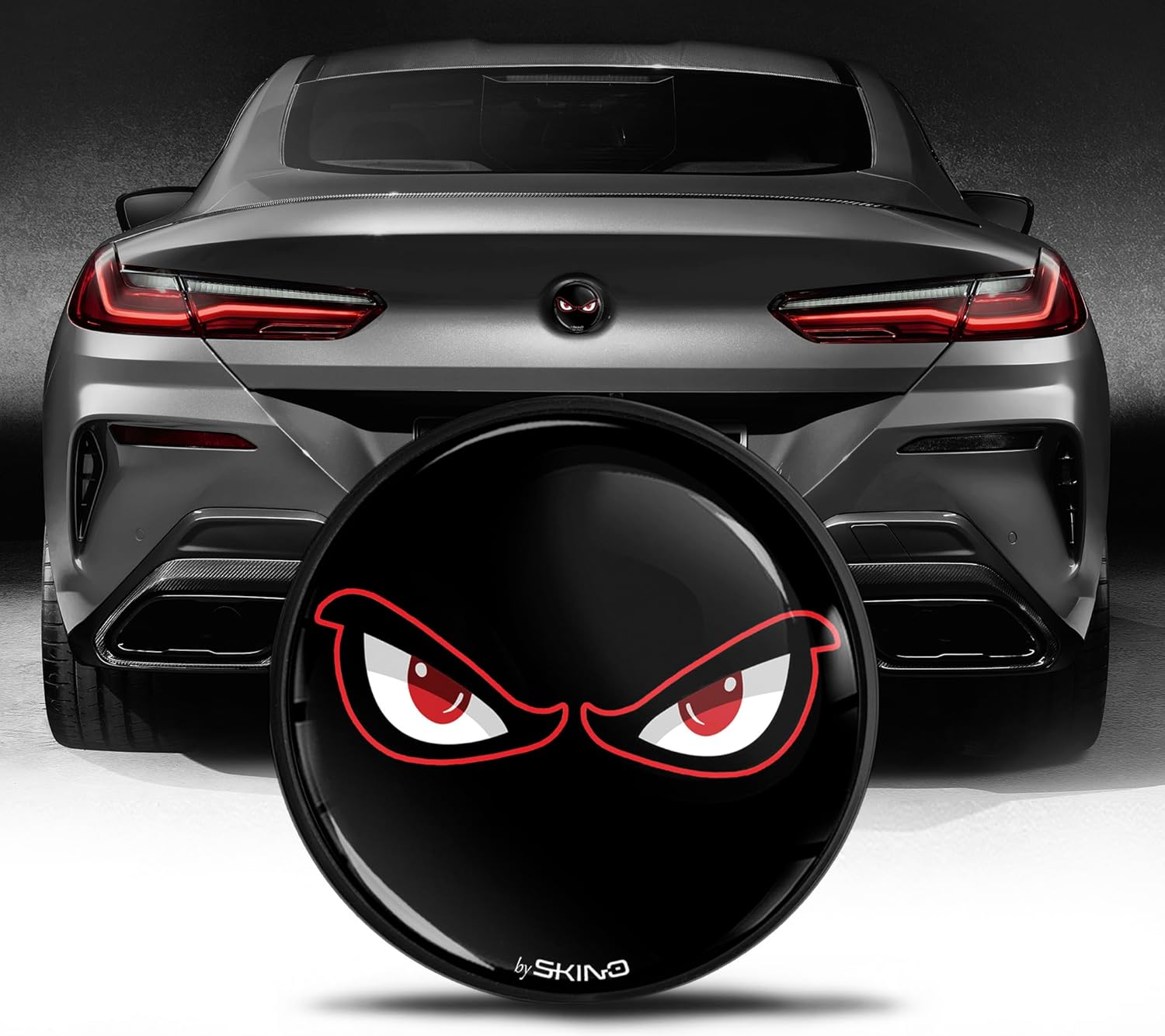 Compatible con BMW Emblem 51148219237 Insignia de ajuste para maletero de 2.913 in, sin miedo, negro, EZ 11