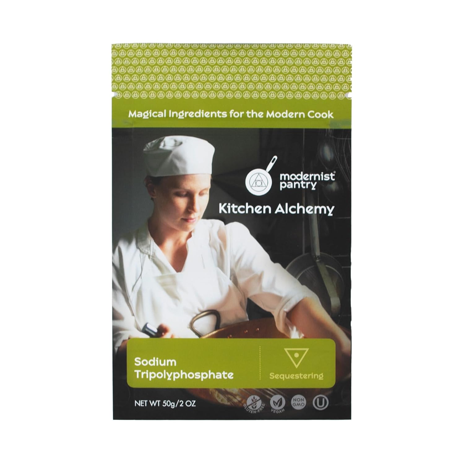 Tripolifosfato de sodio puro Sin OMG, vegano, sin gluten, certificado OU Kosher (Gastronomía molecular), 50 g2 oz