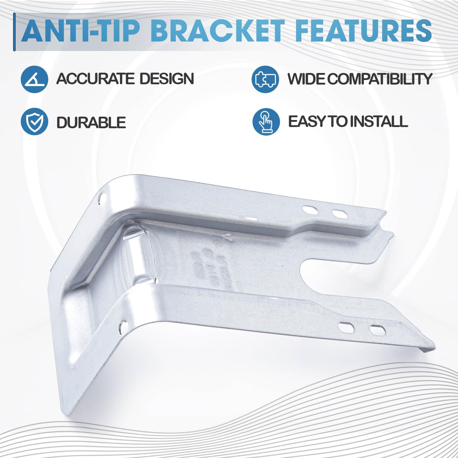 WB02K10254 Conjunto de soporte anti-punta de Seentech funciona con Gene-RAL Elec-tric, Ken-More, Hot-Point Sustituye los números de pieza AP4438045,