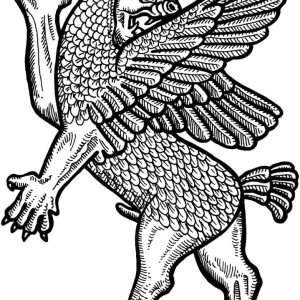 Tiamat Nthe Monstruo mitológico babilónico y deidad marina de cuyos restos sacrificados permanece el Dios Marduk diseñó el dibujo de la línea de la Tiamat Nthe Monstruo mitológico babilónico y deidad marina de cuyos restos sacrificados permanece el Dios Marduk diseñó el dibujo de la línea de la
