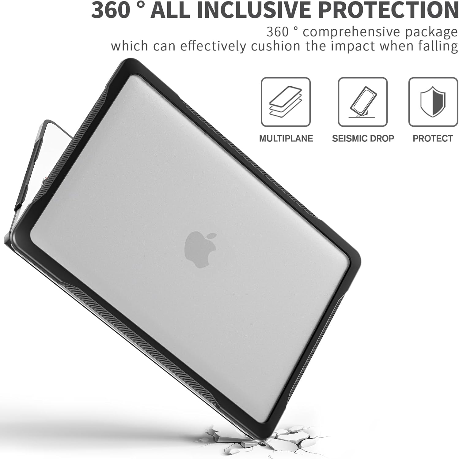 Batianda Funda de protección definitiva para MacBook Pro de 13 pulgadas, modelo A2338, M2, M1, chip A2251, A2289, versión 2022 2020, bordes de fibra