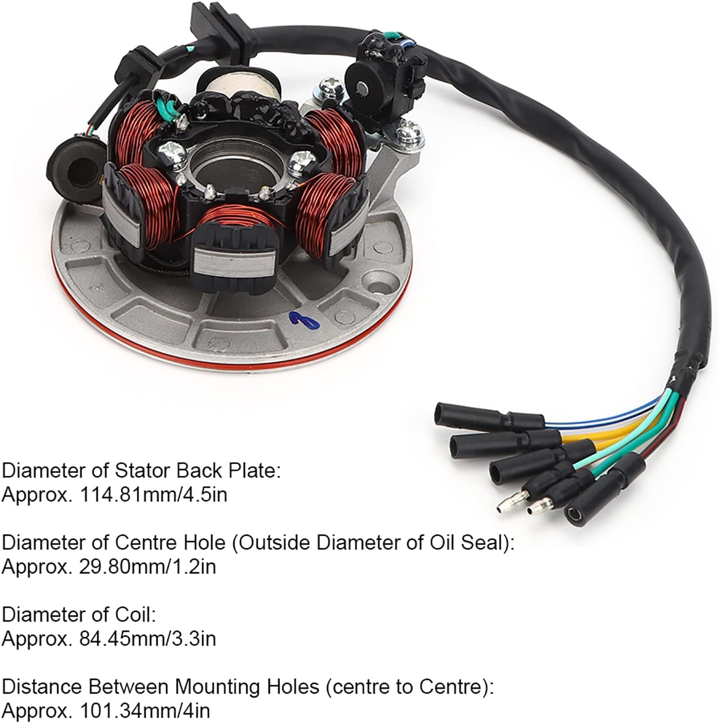 Acouto Estator Magneto – Estator de encendido con placa magnética, repuesto para LIFAN YX 140cc Kick Start Engine PIT PRO Trail Dirt Bike