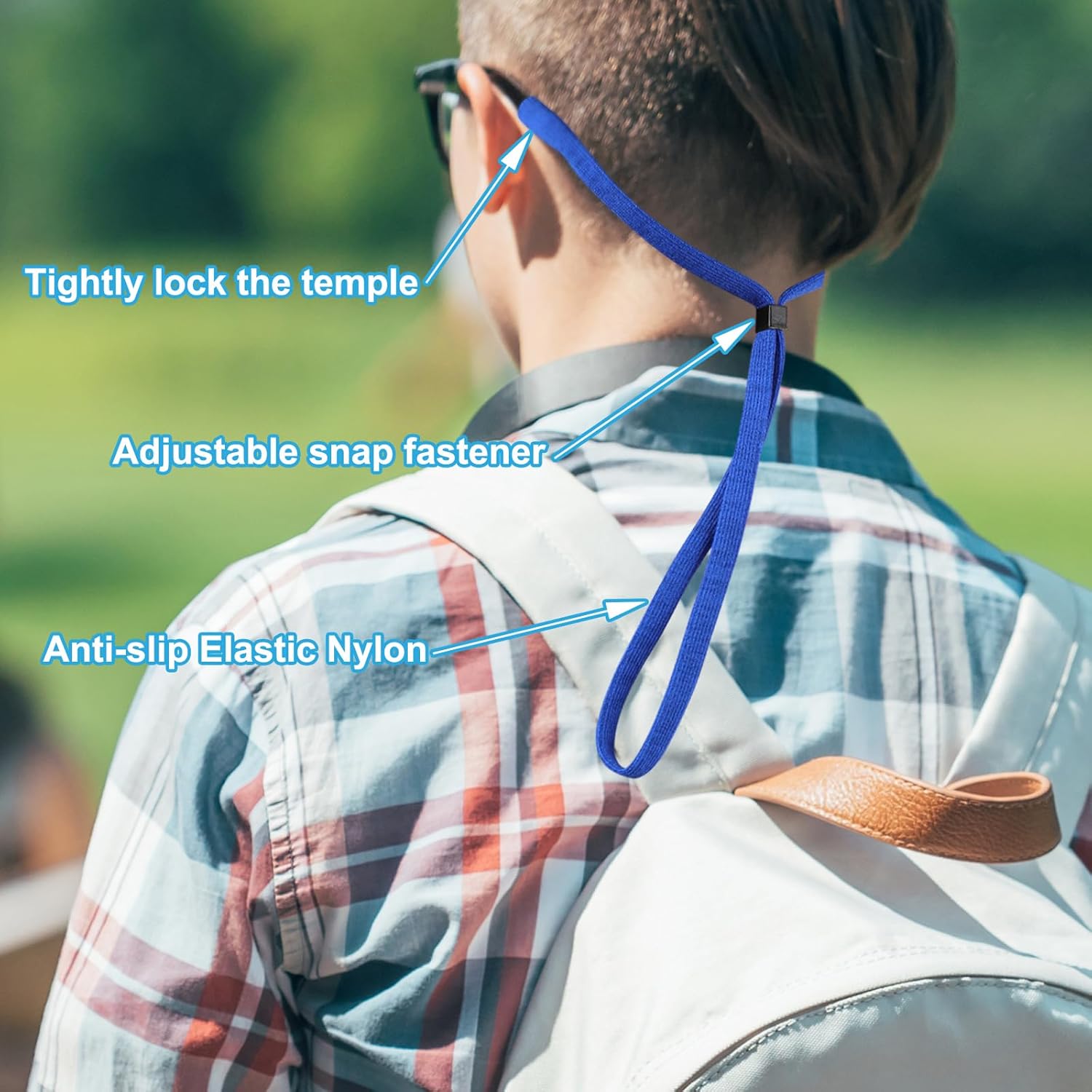 Adjustable Glasses Strap, Anti Slip Eyeglasses Holder Straps Glasses Neck Lanyard Cord Sports Sunglasses Retainer