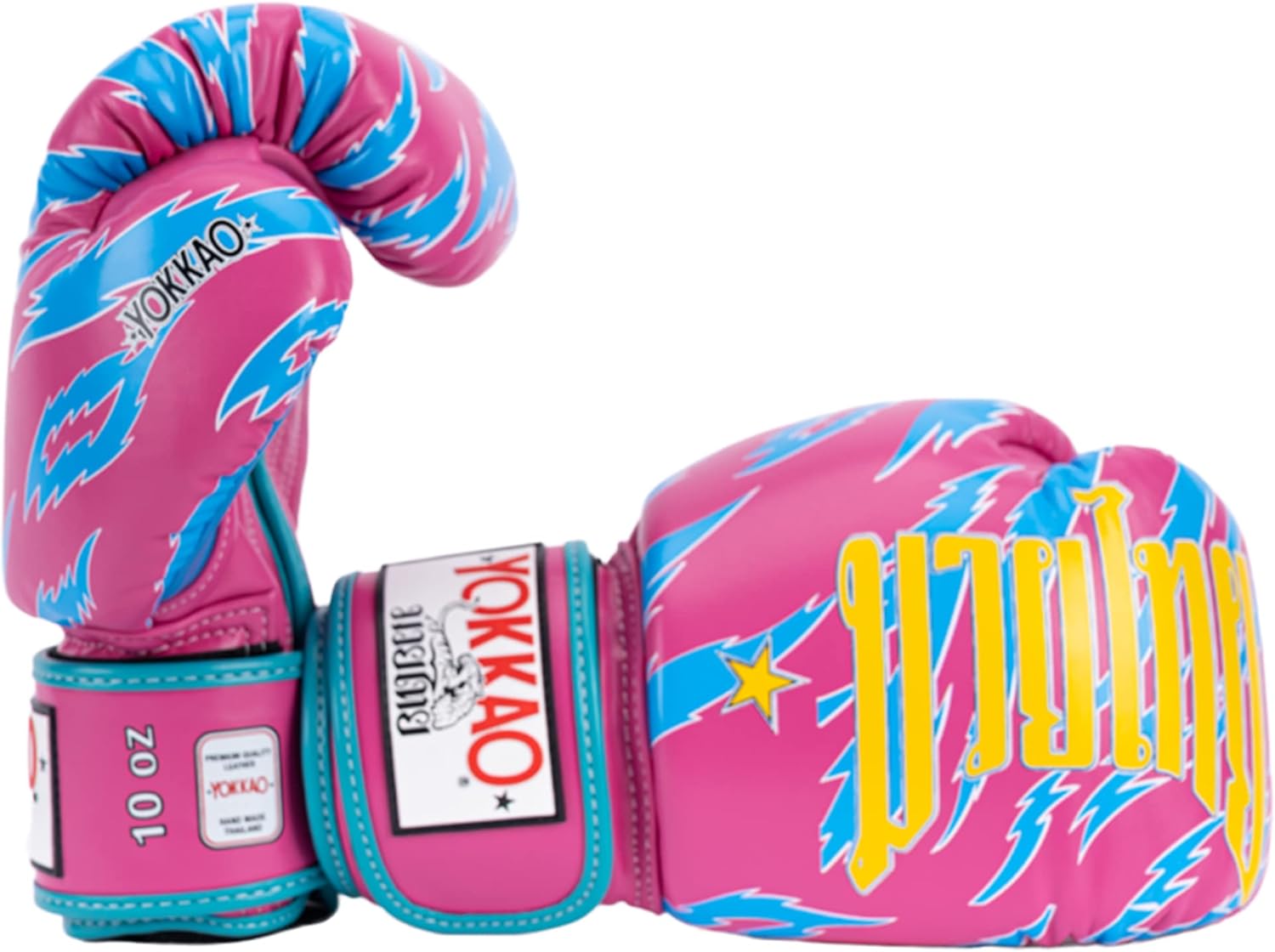 YOKKAO Guantes de boxeo Muay Thai transpirables de diseño  Guantes de entrenamiento y combate de cuero premium para hombres y mujeres  Guantes de