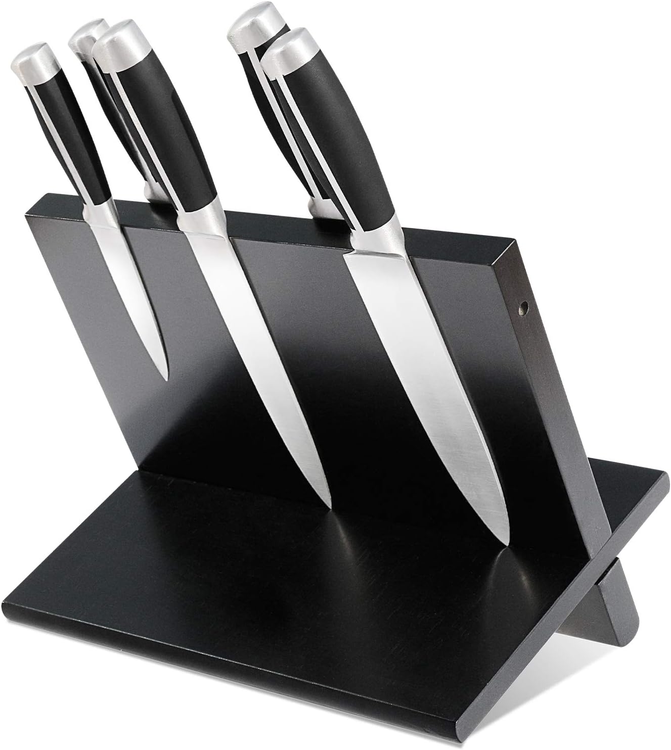 HOMEKOKO Bloque magnético para cuchillos, soporte magnético para cuchillos, estante para cuchillos con doble cara fuerte magnético para organizar y