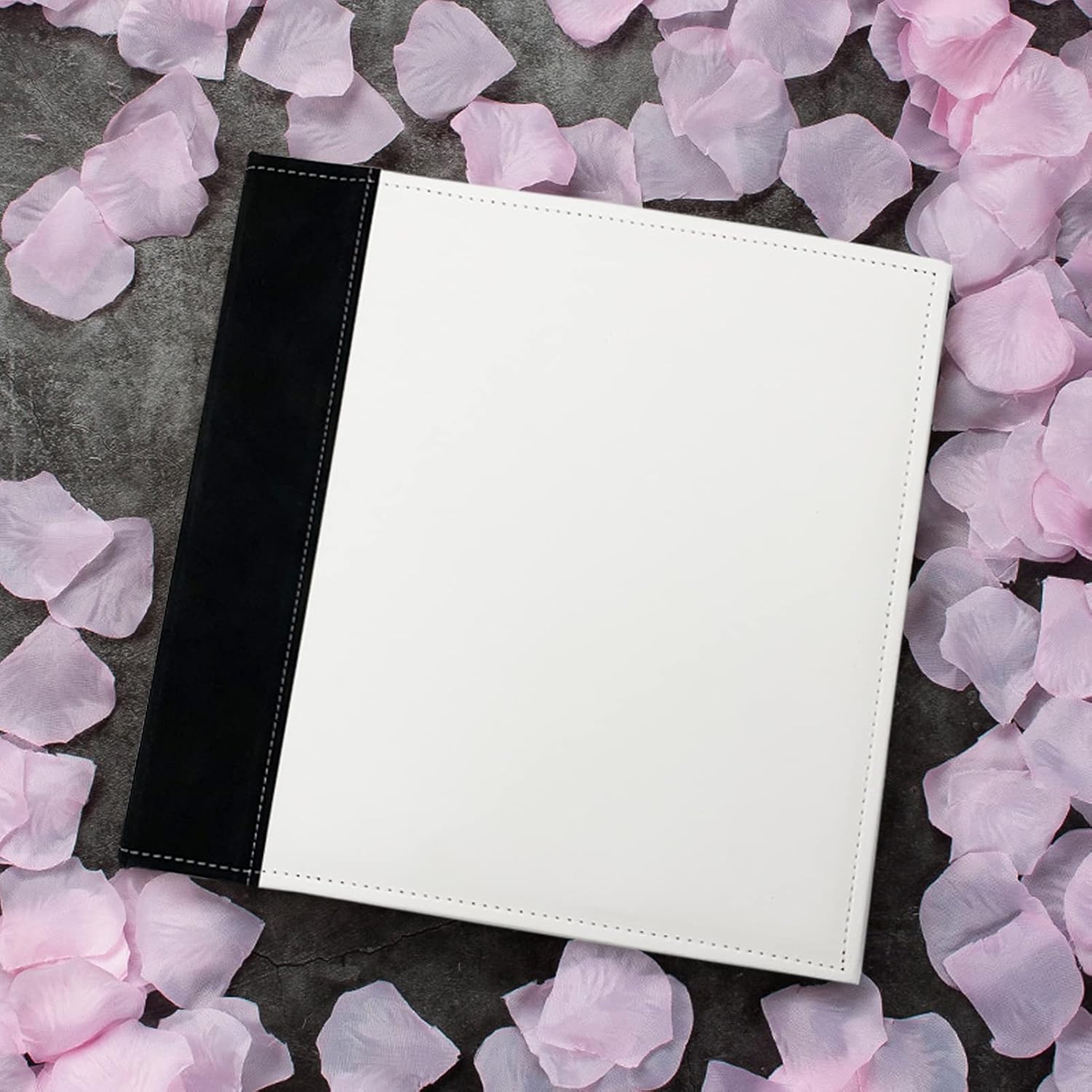 LOADWRITE Álbum de fotos de página autoadhesiva magnético, álbum familiar grande, cubierta de cuero, 40 páginas20 hojas autoadhesivas, álbumes de