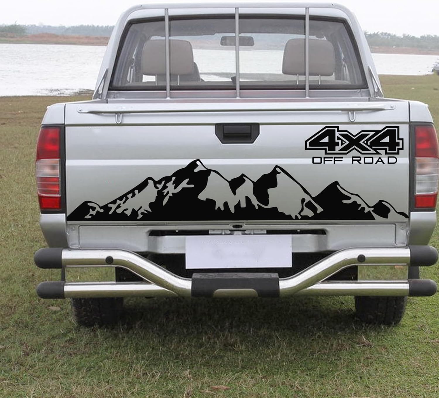 Etiqueta engomada del cuerpo del coche 4×4 Off-Road Pickup Truck Modelo Backup Car Tail Decoración Pegatina Negro YA35