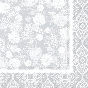 Boston International IHR – Servilletas de papel de 3 capas, tamaño de almuerzo de 20 unidades, color plateado Boston International IHR – Servilletas de papel de 3 capas, tamaño de almuerzo de 20 unidades, color plateado