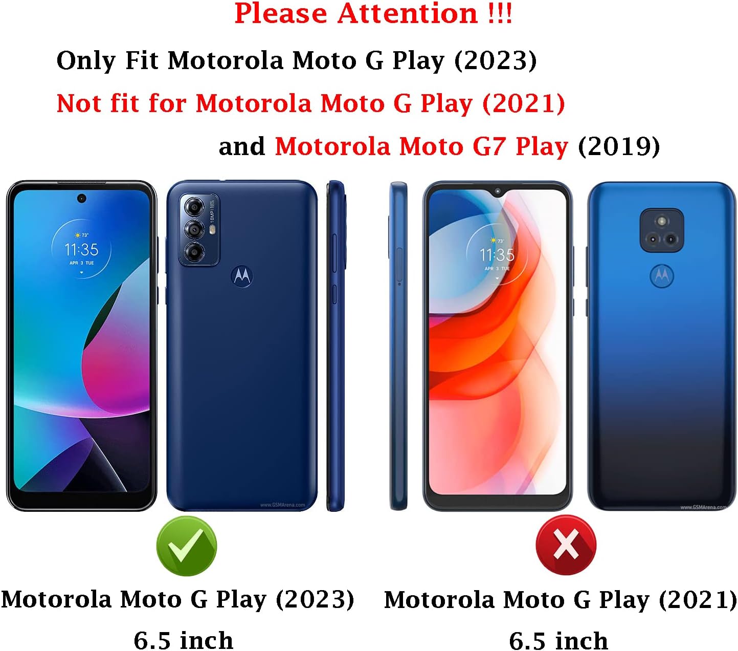 Funda para Moto G Play 2023, Motorola G Play 2023 con protector de pantalla HD, a la moda, absorción de golpes, flexible TPU parachoques de goma