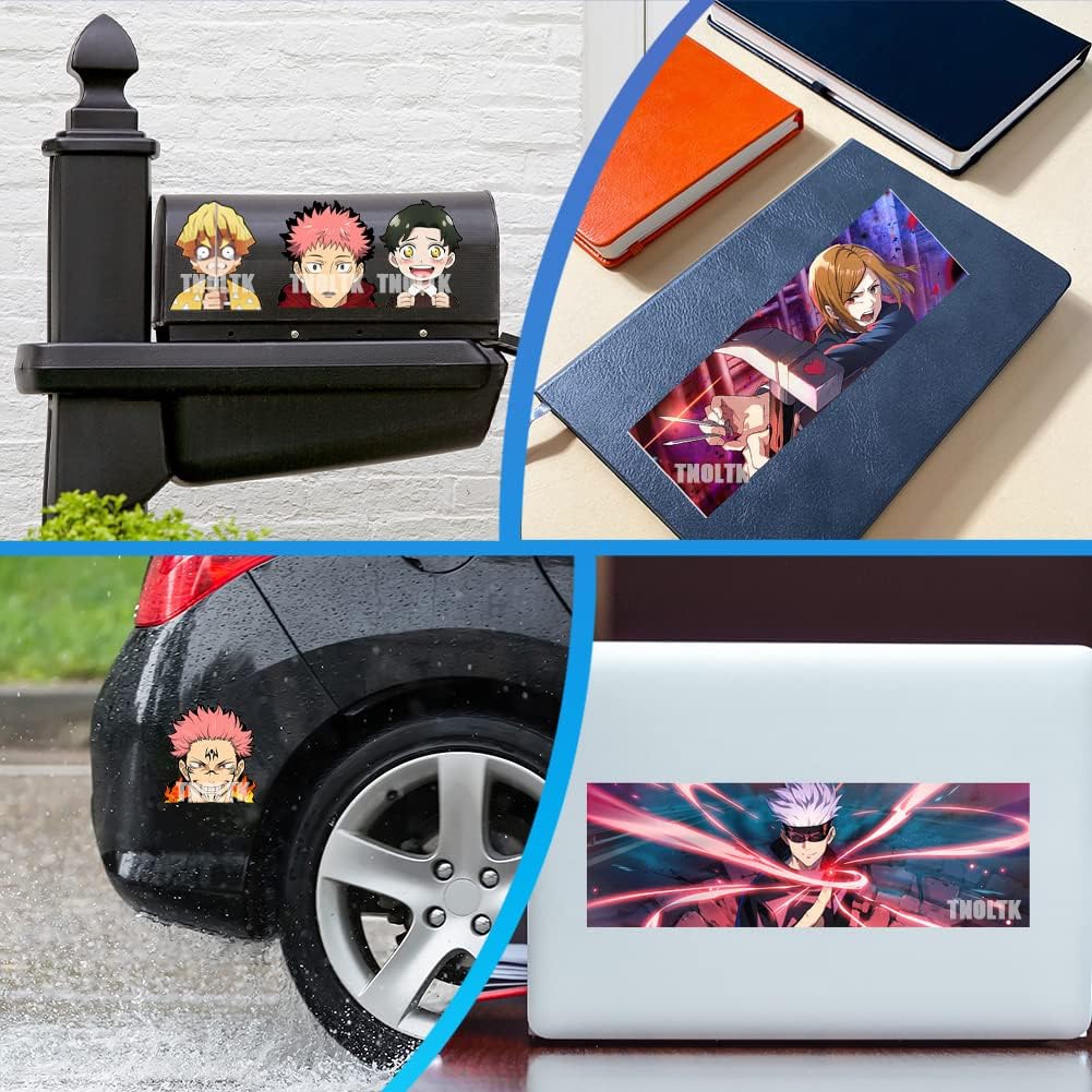 Calcomanías de animé para automóvil, impermeables, calcomanías de parachoques de anime para automóvil, laptop, ventana, iPad, patineta, niños