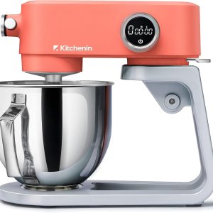 Kitchenin Mezclador de soporte de metal, mezclador de alimentos de 5.3 cuartos de galón de 8 velocidades, mezclador de masa de motor CC de 400 Kitchenin Mezclador de soporte de metal, mezclador de alimentos de 5.3 cuartos de galón de 8 velocidades, mezclador de masa de motor CC de 400