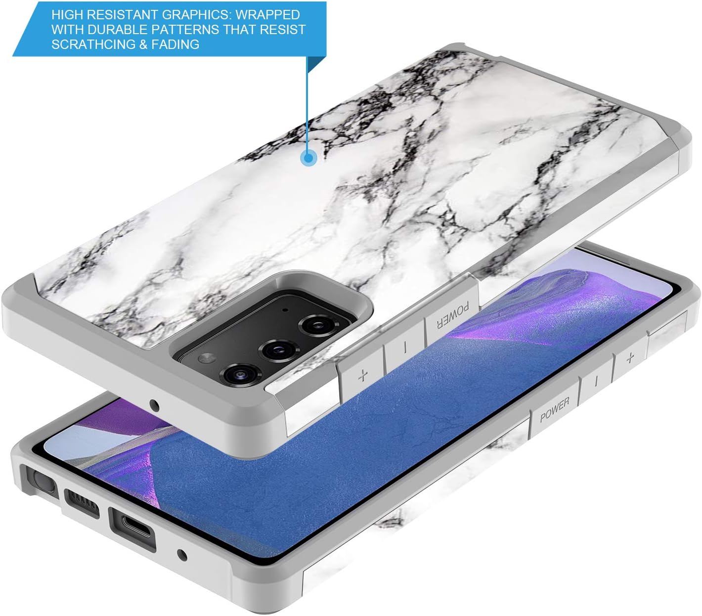 Rosebono – Funda compatible con Samsung Galaxy Note 20 Ultra, delgada, híbrida, a prueba de golpes, diseño colorido de la piel, para Samsung Galaxy
