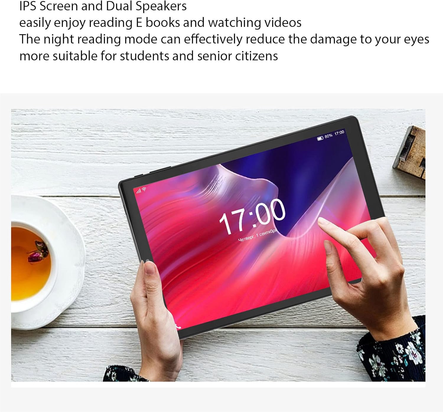 Zopsc Tablet Android de 10 pulgadas, tableta de 10 pulgadas IPS HD para niños, 3 GB de RAM 64 GB ROM 128 GB Expandir Octa Core Processor Tablet,