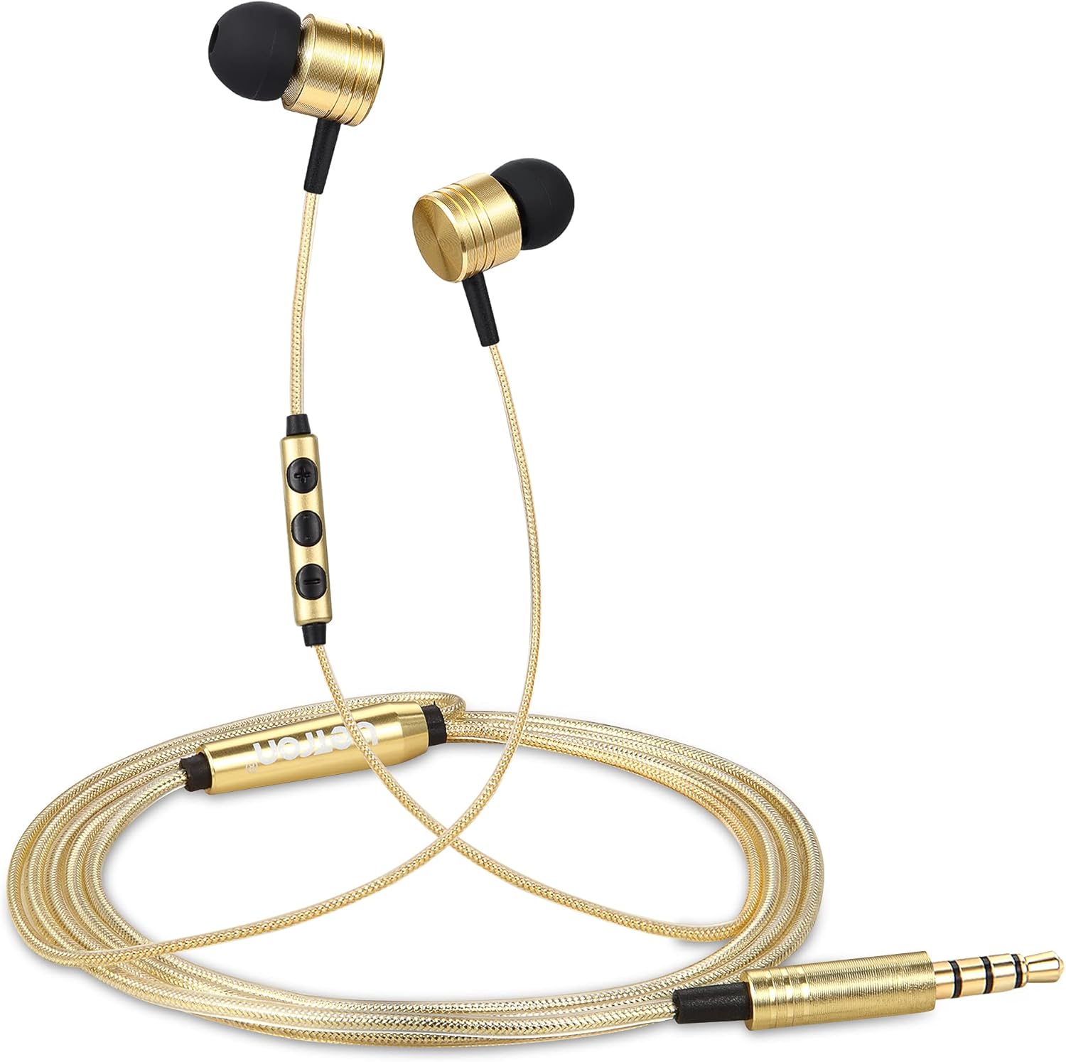 Betron B650 Auriculares con cable Auriculares con aislamiento de ruido en el oído con micrófono y control de volumen Potente sonido impulsado por