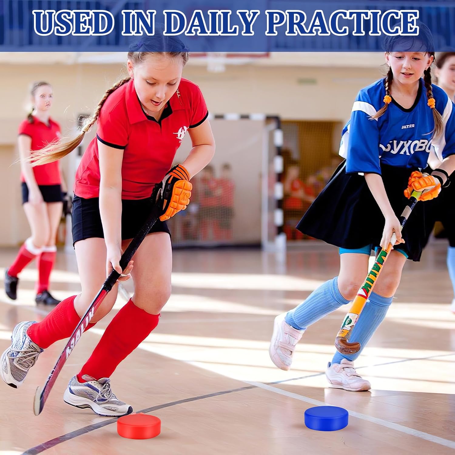 Discos de hockey de espuma, discos de hockey sobre hielo para practicar y entrenamiento clásico, juego de piso para interiores, deportes al aire