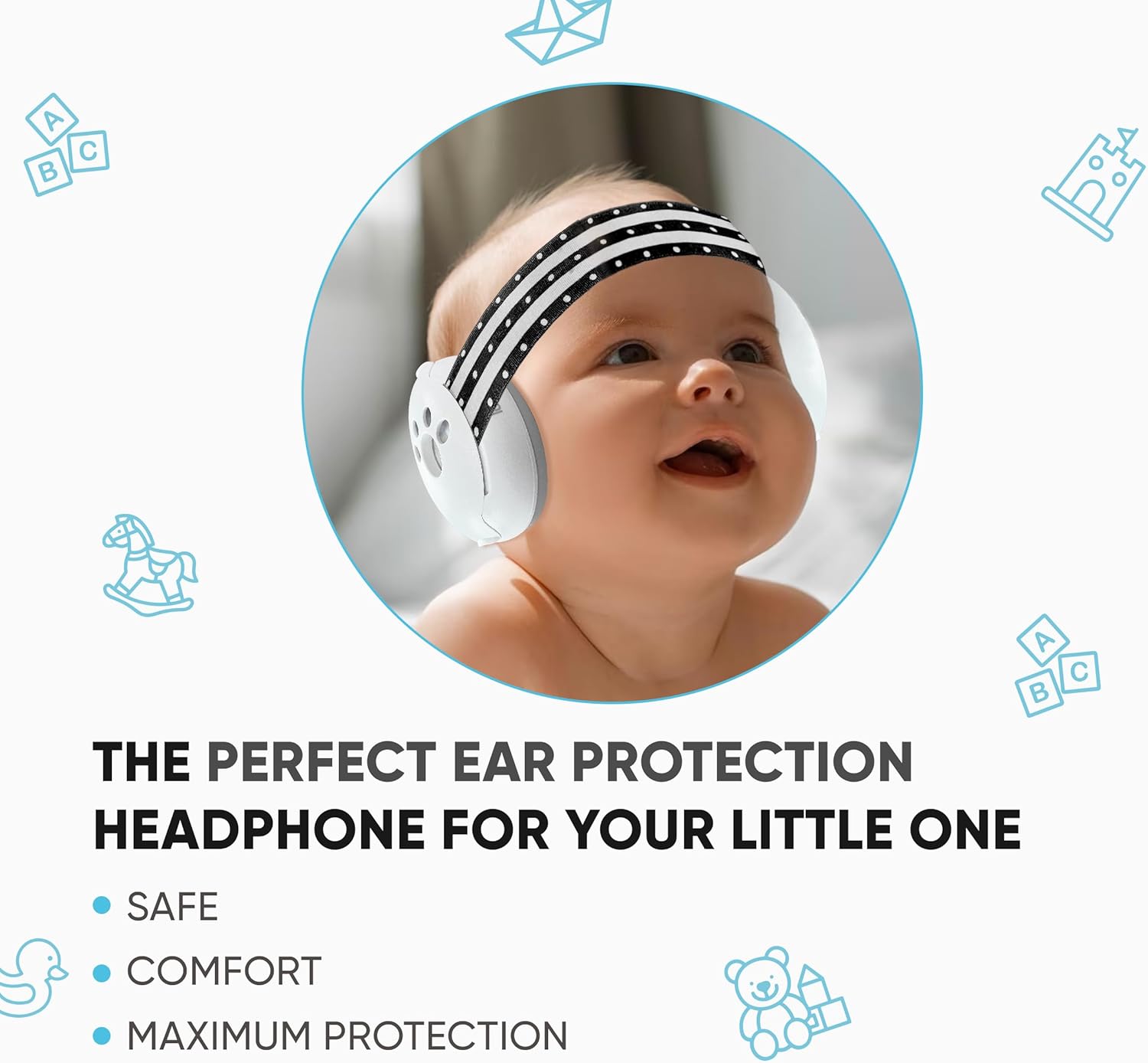 Orejeras para bebé  Auriculares con cancelación de ruido para protección auditiva infantil  Orejeras para recién nacido, avión, viaje esencial