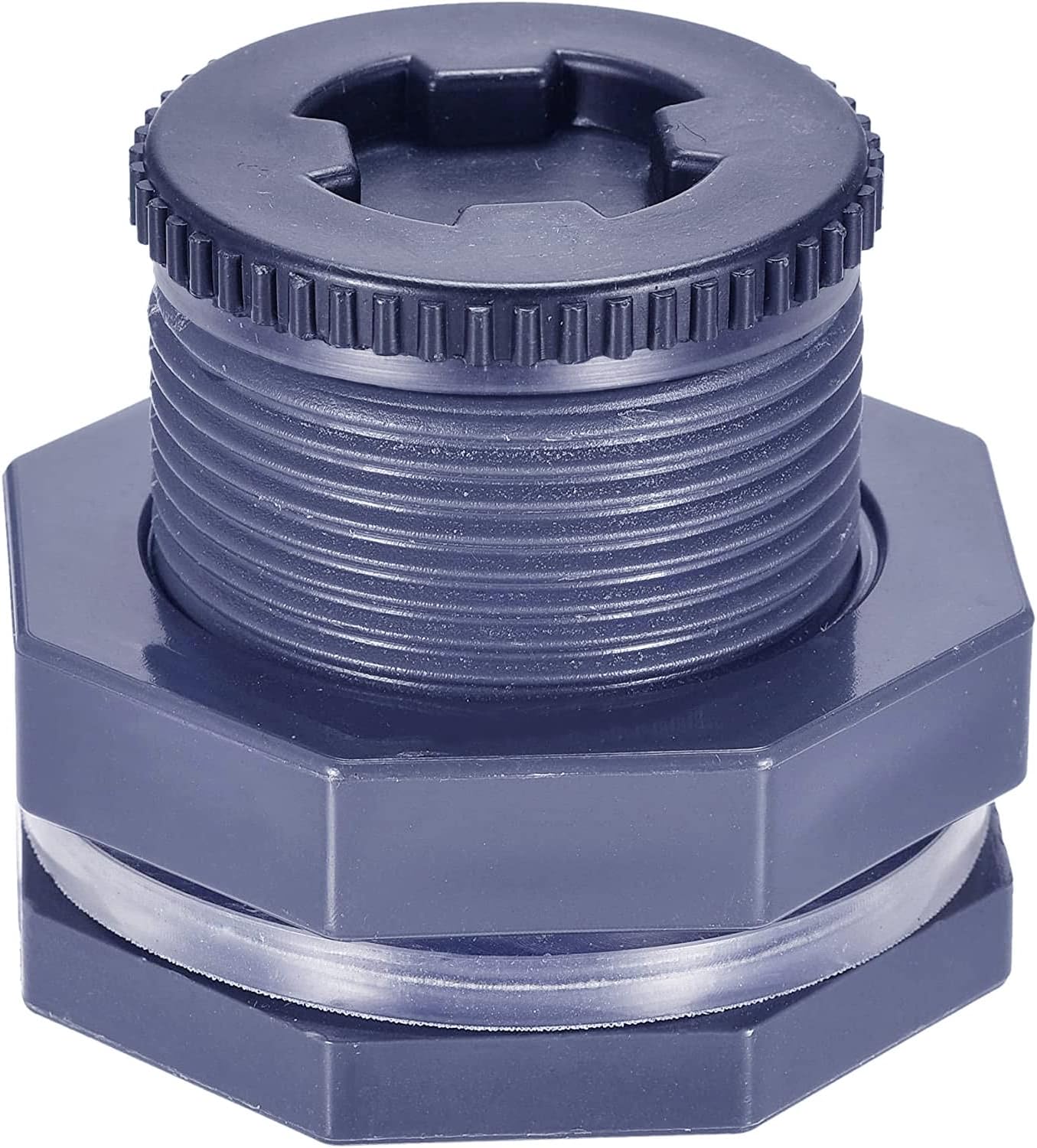 JoyTube 2″ Hembra PVC Bulkhead Fitting con tapón Junta de sello de silicio Conector de tanque de agua para sierra de agujero de 3 pulgadas Barriles